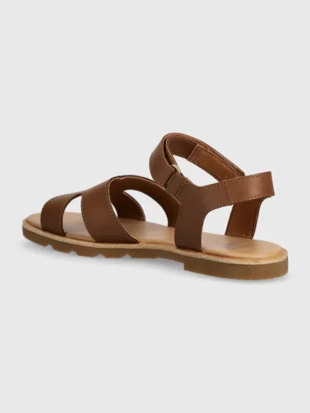 Kožené sandály Sorel ELLA III ANKLE STRAP hnědá