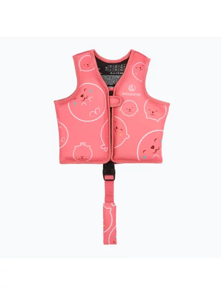 Детска спасителна жилетка AQUASTIC Junior pink розово