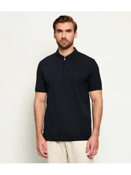 Tricou polo Emporio Armani negru
