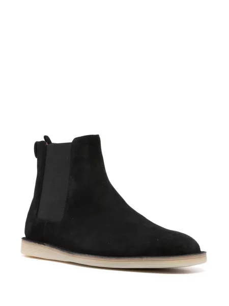 Cizme scurte Dolce & Gabbana din piele de căprioară negru