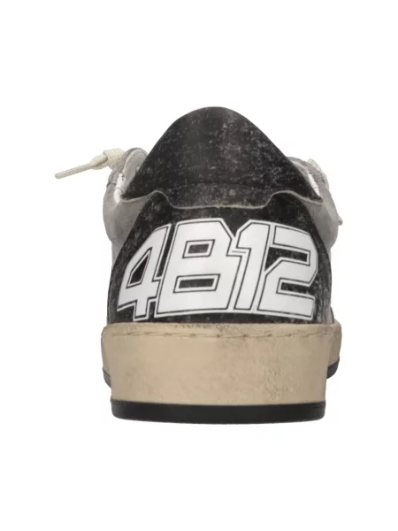 Sneakersy 4b12 skórzane szare