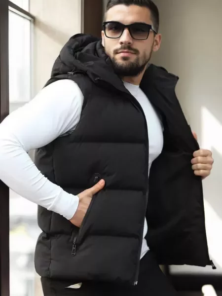 Prsluk Dewberry s kapuljačom crna