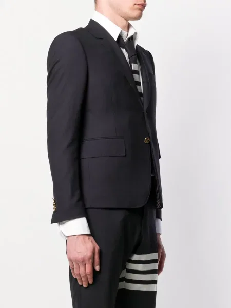 Marynarka Thom Browne z klapą niebieska