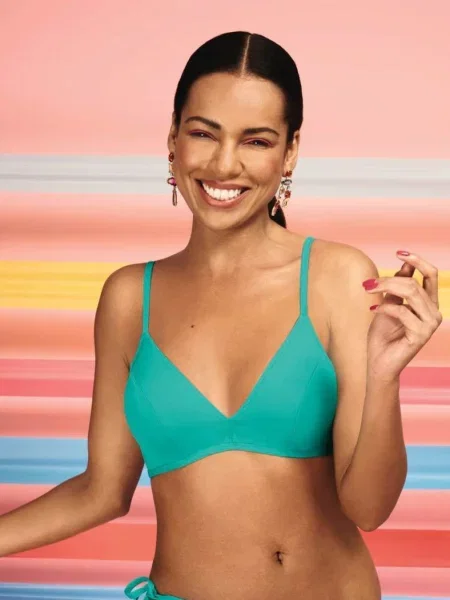 Купальный лиф на косточках с мягкой чашкой