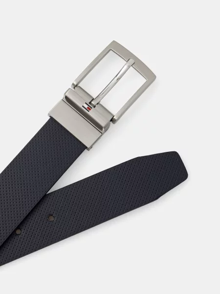 Tommy Hilfiger pasek dwustronny skórzany brązowy