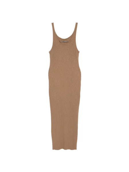 Rochie midi Enza Costa tricotate maro