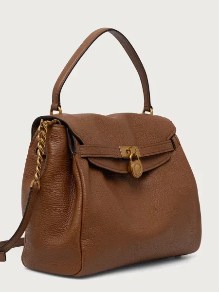 MICHAEL Michael Kors klasična torbica usnjena HAMILTON MODERNE rjava