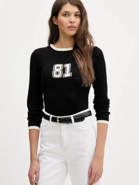 Guess Jeans pulover negru