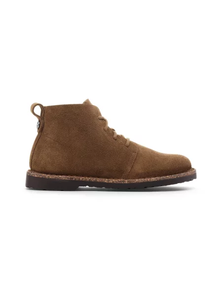 Botki Birkenstock skórzane brązowe