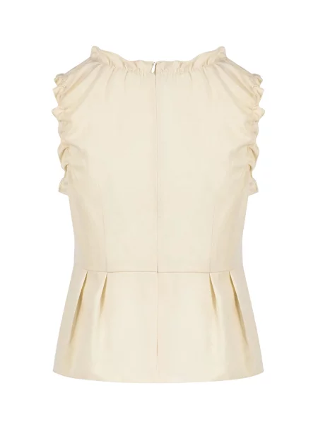 Coster Copenhagen Top Shiny gyöngyház-fehér fehér