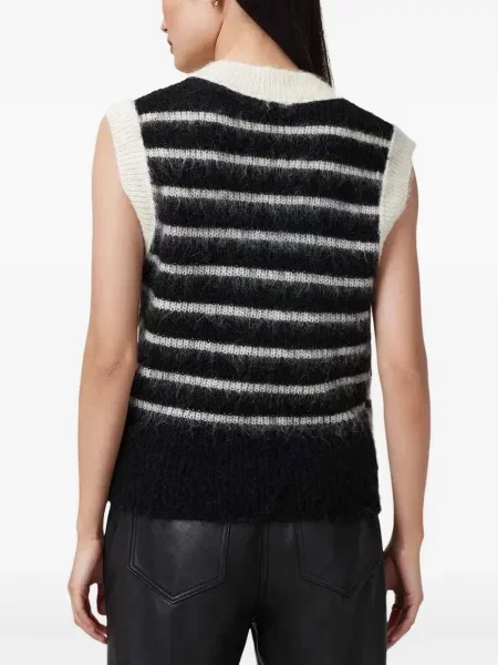 Vestă Allsaints cu dungi alb