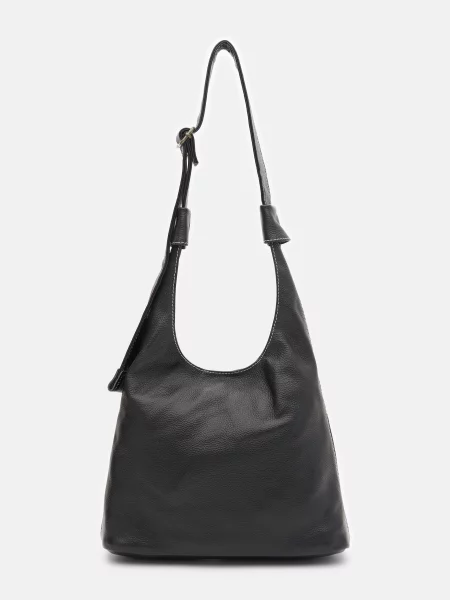Кожаная сумка Borsa Leather черная