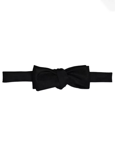 Cravată Thom Browne cu funde de mătase negru