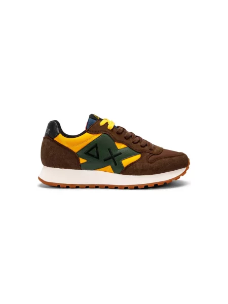 Sneakersy Sun68 brązowe