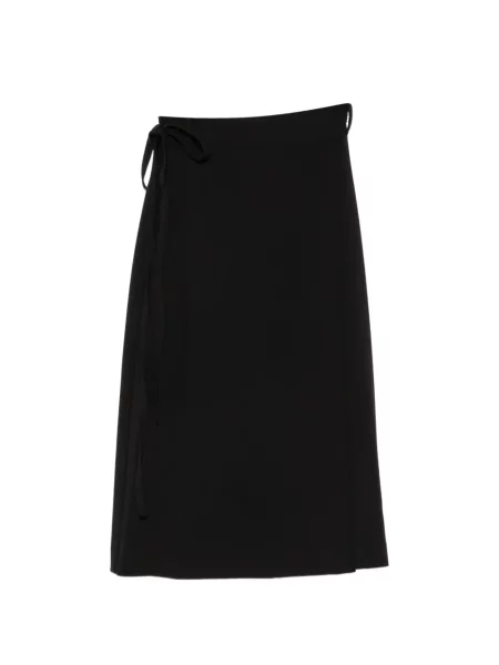 Fustă midi Ottod’ame cu legături negru