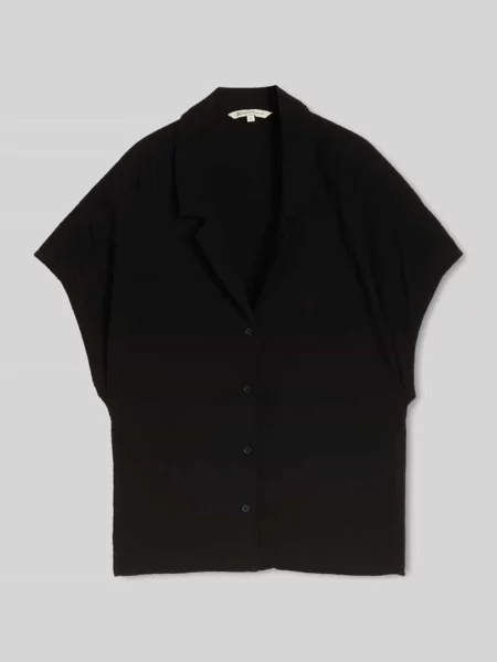 Bluzka koszulowa o kroju regular fit z mieszanki Tom Tailor Denim czarna