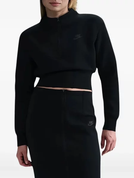Top Nike cu broderie alergare scurt negru