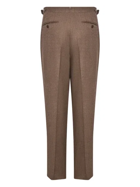 Pantaloni Franzese Collection plisate maro