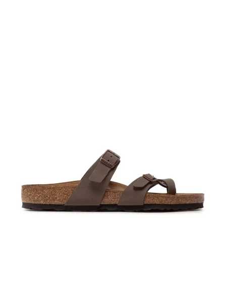 Birkenstock Mayari Birko-Flor Nubuck Mocha Regular Fit Unisex Sandały Birkenstock Size: brązowy