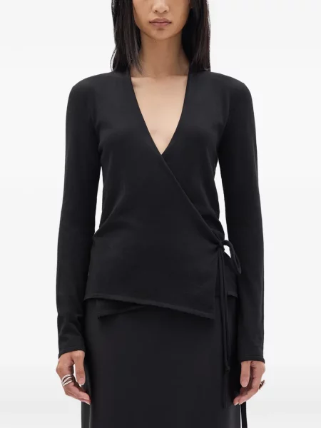 Cardigan Ann Demeulemeester cu decolteu în V negru