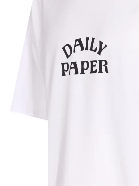 Tricou Daily Paper cu imagine alb
