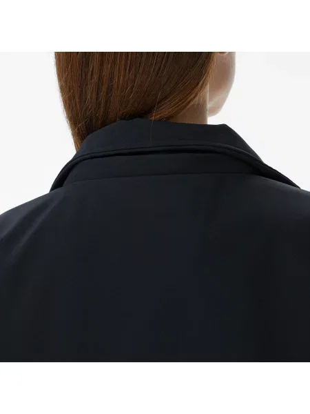 Lacoste Kurtka Przeciwdeszczowa Z Kapturem Z Nadrukiem Regular Fit czarna