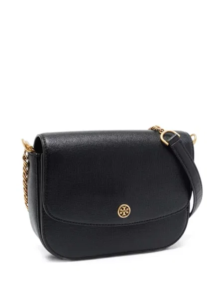 Δερμάτινη τσάντα Tory Burch μαύρο