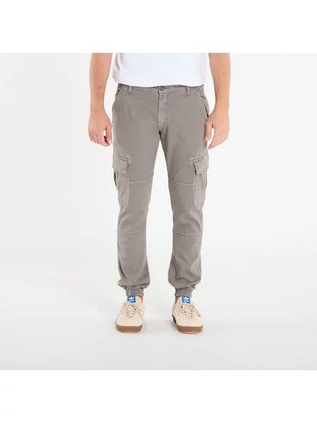 Keprové běžecké cargo kalhoty Urban Classics s kamínky šedé