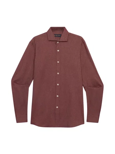 Koszula Brooks Brothers ze stójką brązowa