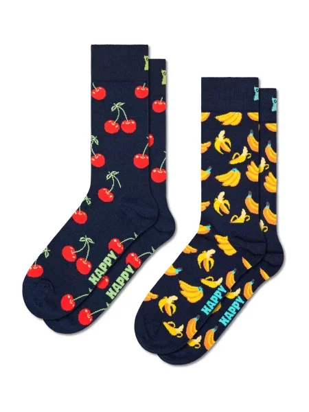 Happy Socks Ponožky noční modrá / žlutá černá