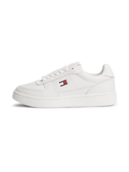 Sneakerși Tommy Jeans retro alb