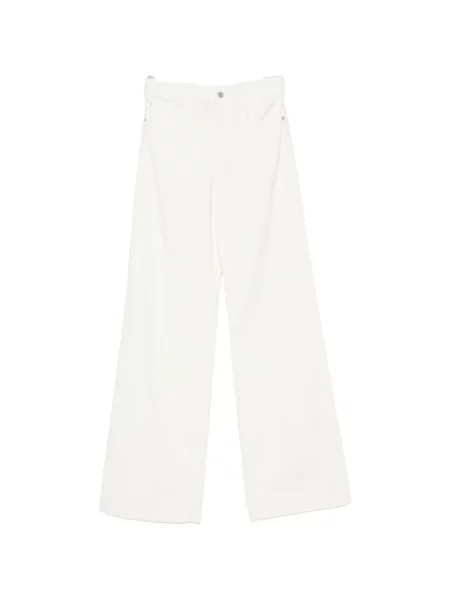 Blugi cu picior larg Emporio Armani alb