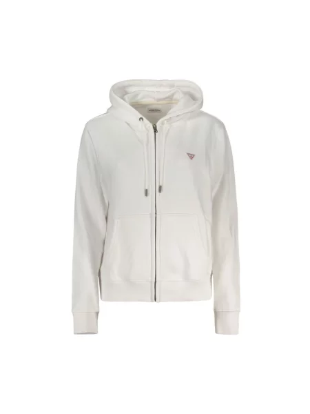 Bluza z kapturem Guess z kapturem biała