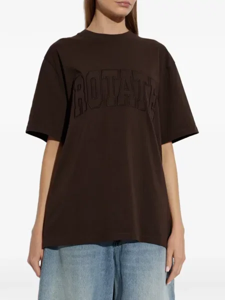 Tricou Rotate Birger Christensen din jerseu maro