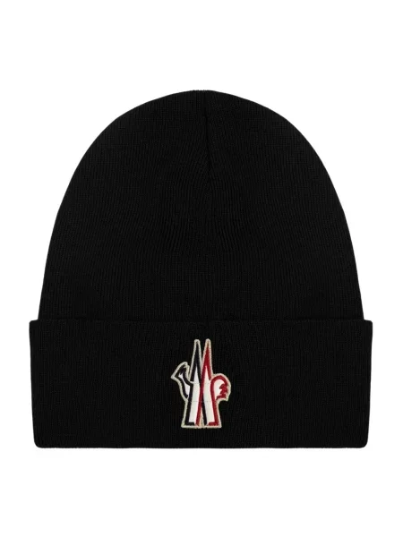 Czapka Moncler wełniana czarna