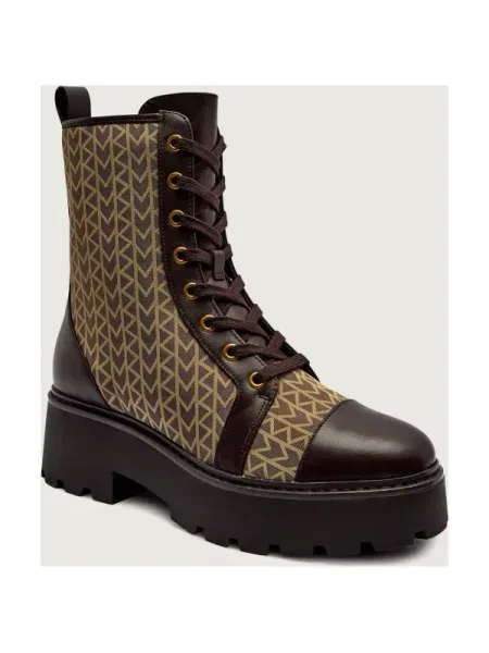 Michael Kors Botine cu platformă Blake cu adaos de piele maro