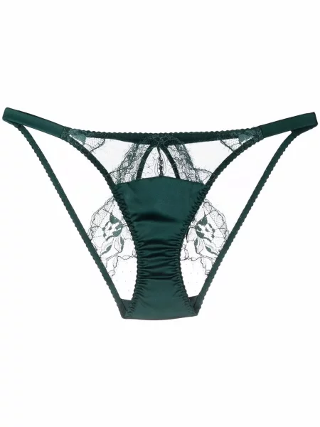 Chiloți tanga Fleur Of England din dantelă verde