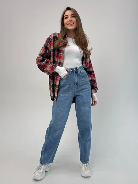 Широкі джинси ISSA Plus блакитний