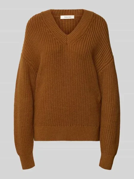 Sweter o kroju regular fit z mieszanki bawełny model SELMA' Selected