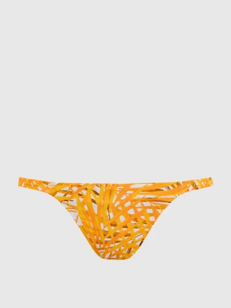 Трусики від купальника з принтом Vilebrequin помаранчеві