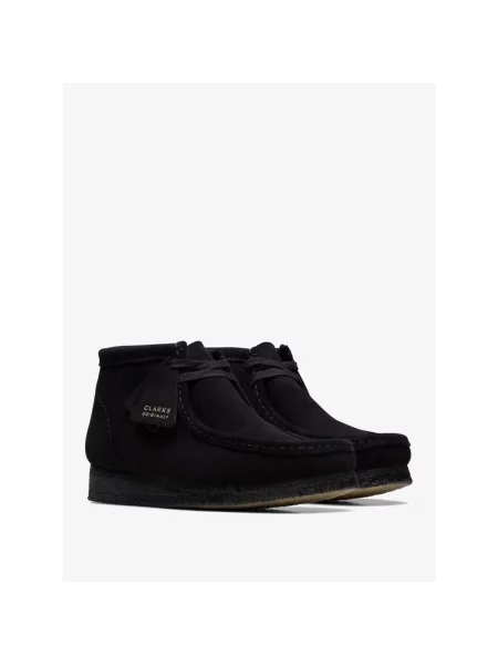 Półbuty Clarks zamszowe czarne