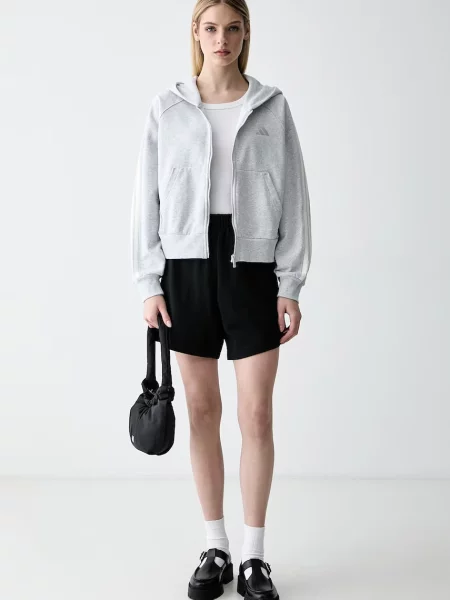 Geacă Adidas Sportswear cu glugă gri