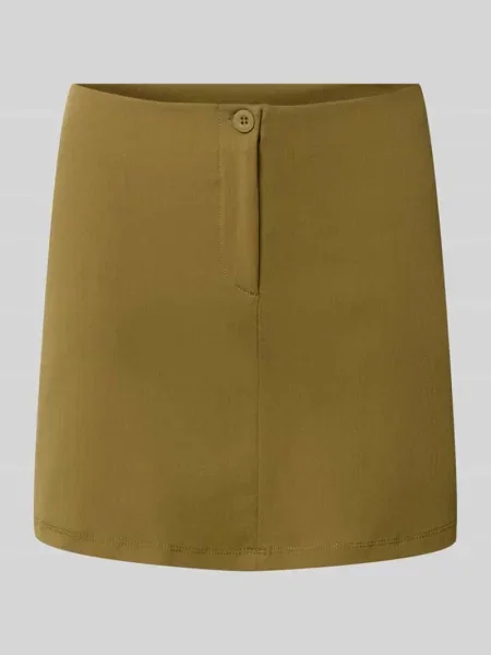 Spódnica mini o kroju slim fit z zamkiem błyskawicznym Gina Tricot oliwkowa