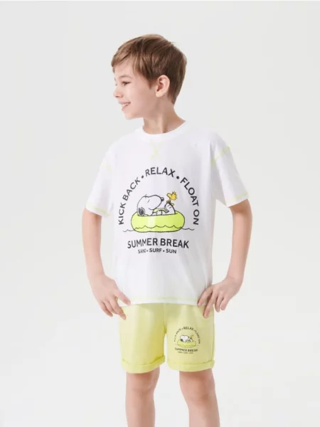 Sinsay Kraťasy Peanuts žlutá