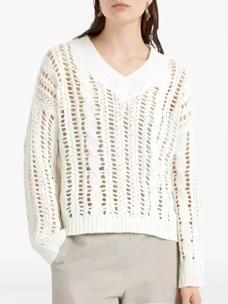 Pulover Brunello Cucinelli business alb