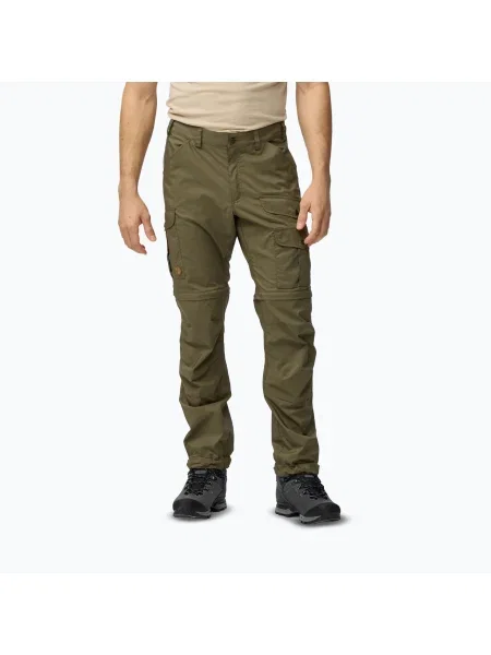 Pantaloni de trekking pentru bărbați Fjällräven Vidda Pro Lite Zip Off laurel green verde