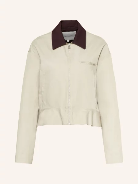 Jw Anderson Bunda Hranatého Střihu světle hnědá/ tmavě hnědá