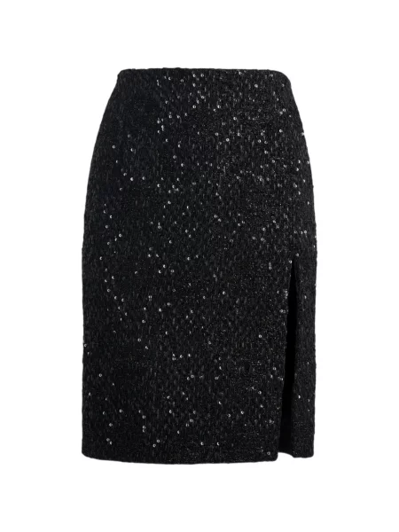 Fustă midi Balmain din tweed negru