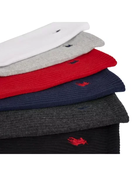 Polo Ralph Lauren Ponožky noční modrá / antracitová / šedý melír / červená / černá bílá