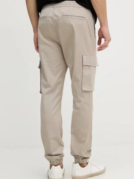 Calvin Klein Jeans spodnie cargo z beżowe